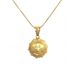 COLLANA CON SOLE SORRISO IN ORO GIALLO 18 KT