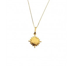 COLLANA CON SOLE PICCOLO IN ORO GIALLO 18 KT