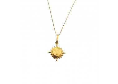 COLLANA CON SOLE PICCOLO IN ORO GIALLO 18 KT