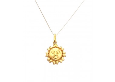 COLLANA CON SOLE IN ORO GIALLO 18 KT