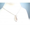 COLLANA CON LETTERA P IN ORO BIANCO 18 KT CON DIAMANTI