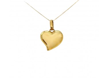 COLLANA DA DONNA CON CUORE IN ORO GIALLO 18 KT