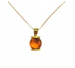 COLLANA DA DONNA IN ORO GIALLO 18 KT CON TOPAZIO