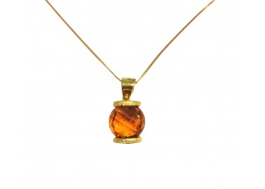 COLLANA DA DONNA IN ORO GIALLO 18 KT CON TOPAZIO