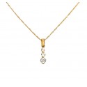 COLLANA TRILOGY IN ORO GIALLO 18 KT CON ZIRCONI BIANCHI TAGLIO BRILLANTE