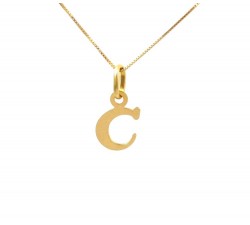 COLLANA CON LETTERA INIZIALE C IN ORO GIALLO 18 KT 