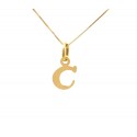 COLLANA CON LETTERA INIZIALE C IN ORO GIALLO 18 KT 