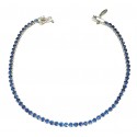 BRACCIALE TENNIS IN ORO BIANCO 18KT CON ZIRCONI BLU