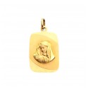 CIONDOLO MEDAGLIATTA MADONNA IN ORO GIALLO 18 KT + COLLANA IN OMAGGIO