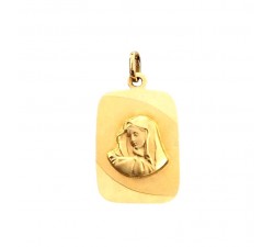 CIONDOLO MEDAGLIATTA MADONNA IN ORO GIALLO 18 KT + COLLANA IN OMAGGIO