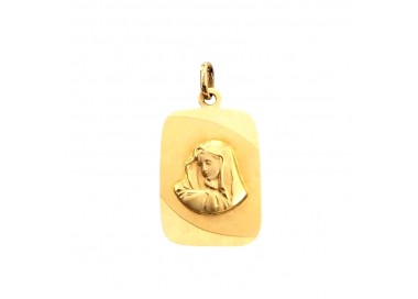 CIONDOLO MEDAGLIATTA MADONNA IN ORO GIALLO 18 KT + COLLANA IN OMAGGIO