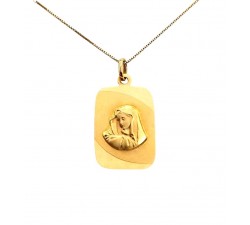 COLLANA CON MEDAGLIATTA MADONNA IN ORO GIALLO 18 KT