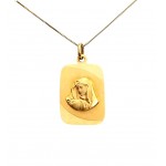 COLLANA CON MEDAGLIATTA MADONNA IN ORO GIALLO 18 KT