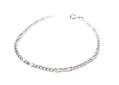 BRACCIALE CATENA BIMBO/A IN ORO BIANCO 18 KT