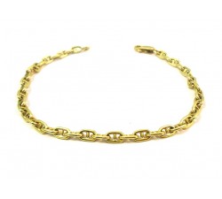 BRACCIALE CATENA MARINARA IN ORO GIALLO 18 KT