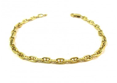 BRACCIALE CATENA MARINARA IN ORO GIALLO 18 KT