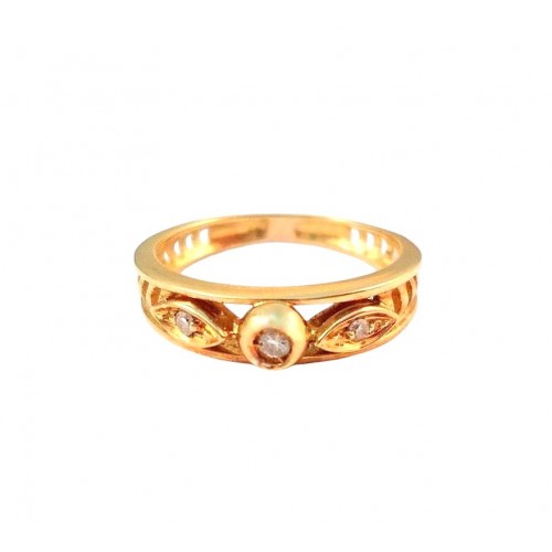 ANELLO DA DONNA IN ORO GIALLO 18 KT CON DIAMANTI