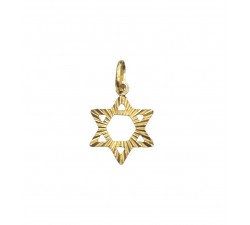 CIONDOLO STELLA DAVID IN ORO GIALLO 18 KT+ COLLANA IN OMAGGIO