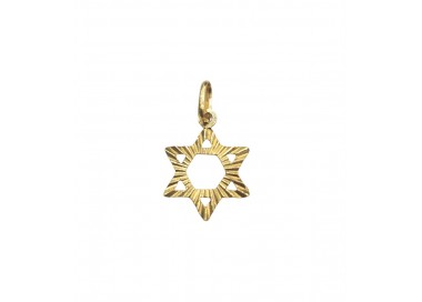 CIONDOLO STELLA DAVID IN ORO GIALLO 18 KT+ COLLANA IN OMAGGIO