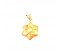 CIONDOLO FIORE IN ORO GIALLO 18 KT +COLLANA LACCIO OMAGGIO