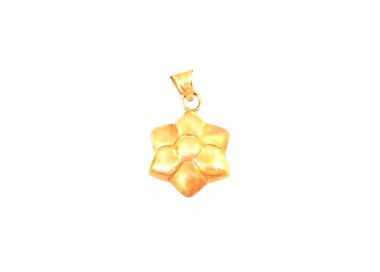 CIONDOLO FIORE IN ORO GIALLO 18 KT +COLLANA OMAGGIO