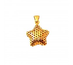 CIONDOLO STELLA IN ORO GIALLO 18 KT+COLLANA LACCIO OMAGGIO