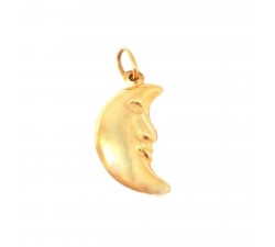 CIONDOLO LUNA ORO GIALLO 18 KT + COLLANA OMAGGIO