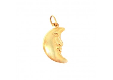 CIONDOLO LUNA ORO GIALLO 18 KT + COLLANA OMAGGIO