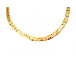 COLLANA CATENA DA UOMO IN ORO GIALLO ROSSO E BIANCO 18 KT