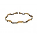 BRACCIALE UOMO IN ORO BIANCO E GIALLO 18 KT