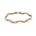 BRACCIALE UOMO IN ORO BIANCO E GIALLO 18 KT