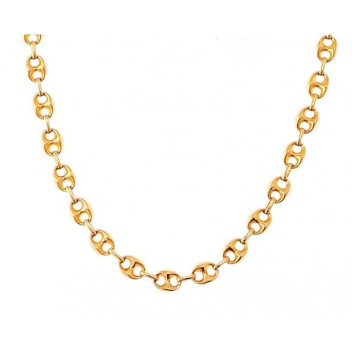 COLLANA CATENA DA UOMO IN ORO GIALLO 18KT LUNGA 60 CM