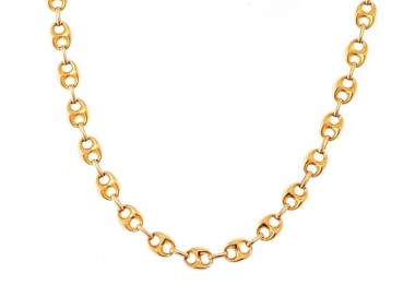 COLLANA CATENA MARINARA UOMO IN ORO GIALLO 18KT LUNGA 60 CM