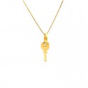 COLLANA IN ORO GIALLO 18 KT CON CHIAVE PORTAFORTUNA 