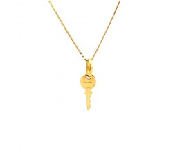 COLLANA IN ORO GIALLO 18 KT CON CHIAVE PORTAFORTUNA 