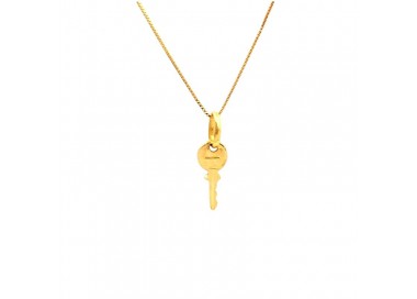 COLLANA IN ORO GIALLO 18 KT CON CHIAVE PORTAFORTUNA