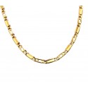 COLLANA CATENA UOMO ALTERNATA PIENA IN ORO GIALLO 18KT