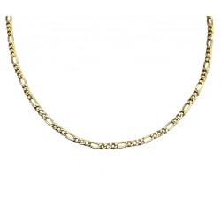 COLLANA CATENA ALTERNATA IN ORO GIALLO 18KT + BRACCIALE