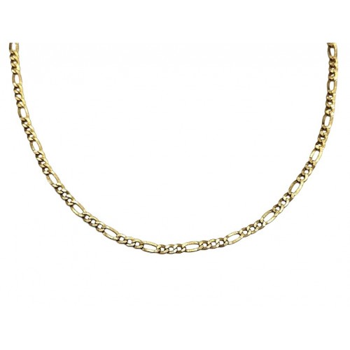 COLLANA CATENA ALTERNATA IN ORO GIALLO 18KT + BRACCIALE