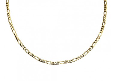 COLLANA CATENA ALTERNATA IN ORO GIALLO 18KT + BRACCIALE