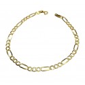 COLLANA CATENA ALTERNATA IN ORO GIALLO 18KT + BRACCIALE