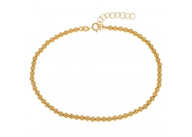 BRACCIALE UNISEX IN ORO GIALLO 18 KT CON PALLINE