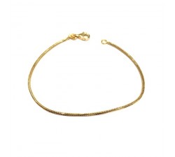 BRACCIALE CODA DI TOPO IN ORO GIALLO 18 KT