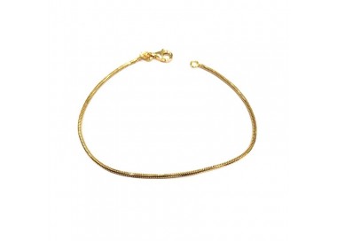 BRACCIALE CODA DI TOPO IN ORO GIALLO 18 KT