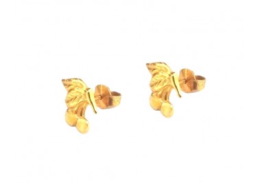 ORECCHINI CILIEGIA BIMBA ORO GIALLO 18 KT