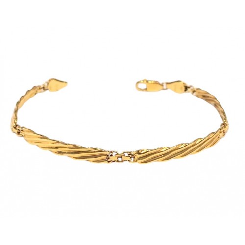 BRACCIALE UOMO IN ORO GIALLO 18 KT CON PIASTRINE