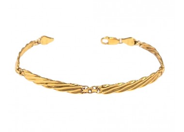 BRACCIALE UOMO IN ORO GIALLO 18 KT CON PIASTRINE