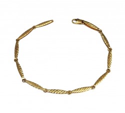 BRACCIALE UOMO CATENA PIASTRINE IN ORO GIALLO 18 KT