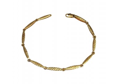 BRACCIALE UOMO CATENA PIASTRINE IN ORO GIALLO 18 KT