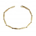 BRACCIALE UOMO CATENA PIASTRINE IN ORO GIALLO 18 KT